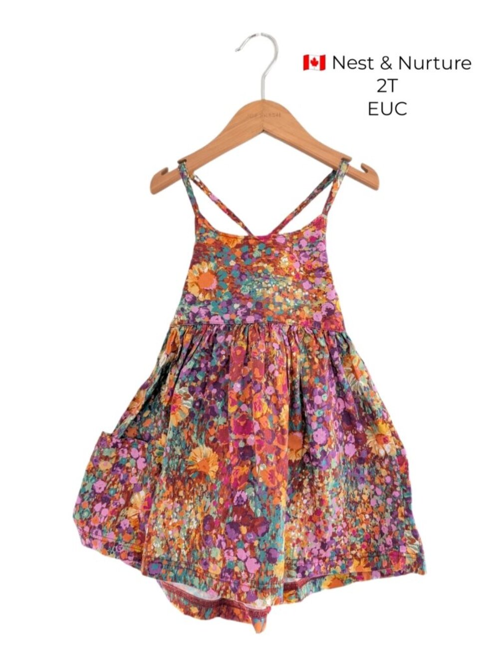 Nest & Nurture Floral Dress 2T Girls Dress
